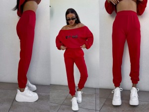 Spodnie dresowe CLASSIC – czerwone by me 