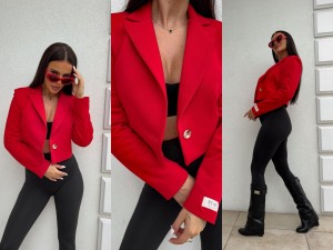 Marynarka dresowa SLIM – czerwona by me       