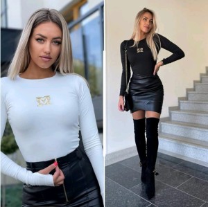 Bluzka marina z rozcięciem na kciuku