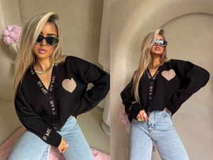 Kardigan SERCA – czarny by me 