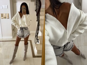 Bomberka MOHAIR by me  ecru 