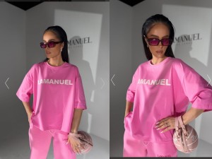 Tshirt BLANK róż la manuel 