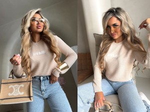 Sweter CRISTAL – jasny beż by me 