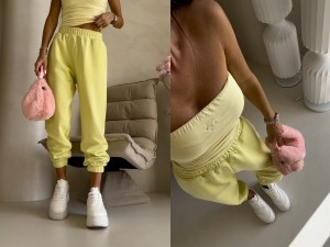Spodnie dresowe CLASSIC – cytrynowe by me 
