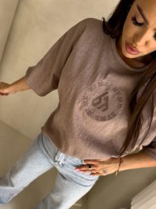 T-shirt NIRVANA – ciemny beż by me 