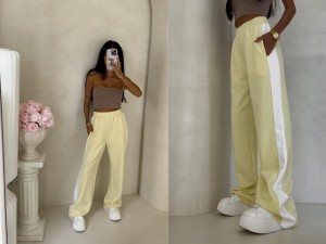 Spodnie LAMPAS – bananowe by me 