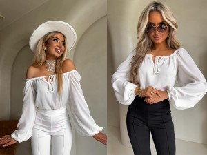 Bluzka LAURA – ecru by me 