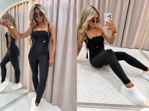 Legginsy SUSPENDERS la monne czarne 