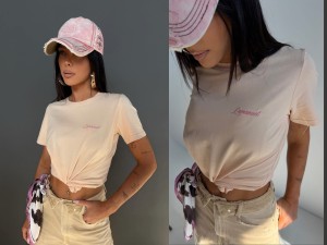 Tshirt POSITIVE łosoś la manuel 