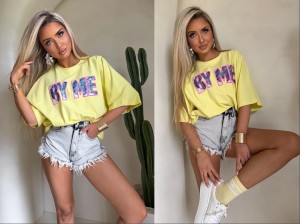 T-shirt BY ME jeans – cytrynowy by me