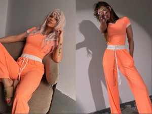 Komplet COCONUT CLUB SET La coca  neon pomarańcz 