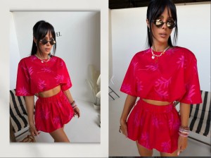 Komplet GARDENIA czerwony La Manuel 