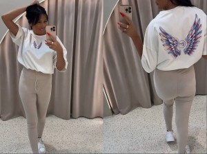 T-shirt FLY La monne  ecru 