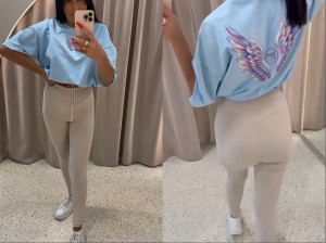 T-shirt FLY La monne  baby blue 