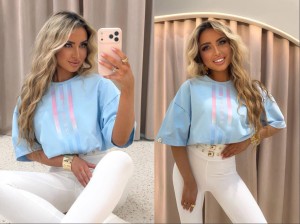 T-shirt STRIPES La monne  baby blue 