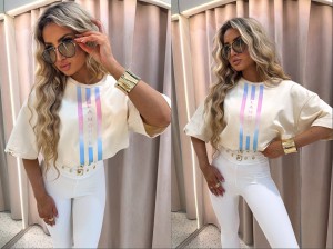 T-shirt STRIPES La monne  kokos 