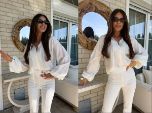 Bluzka BOHO – ecru by me 