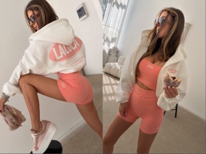 Bluza Comfy fit zip hoodie La coca śmietana pre-order 
