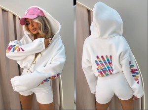 Bluza OFF HOODIE La monne ecru 