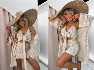 Spodnico-spodenki Boho La monne  beżowy 