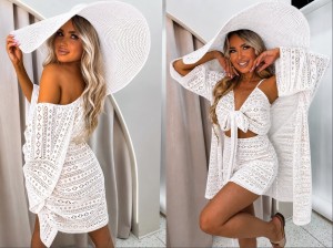 Narzutka kimono Boho La monne ecru 