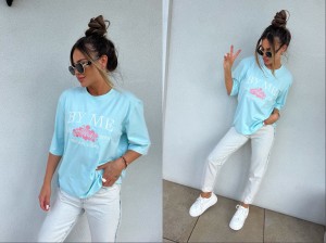 T-shirt VIBES – błękitny by me 