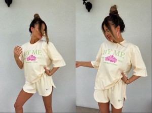 T-shirt VIBES – waniliowy by me 