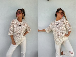 Bluzka MARMARIS kwiaty – ecru by me 