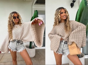 Sweter GRACE – ciemny beż by me 