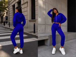 Spodnie dresowe CLASSIC – chabrowe by me 