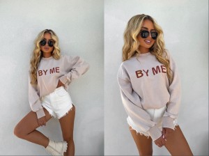 Dekatyzowana bluza BOSTON – jasny beż by me 