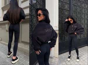 Legginsy TILLY czarne La Manuel 