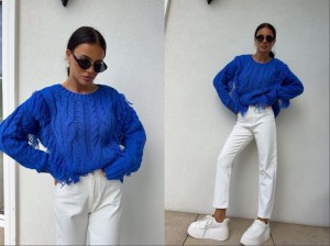 Sweter INDIANA – chabrowy by me 