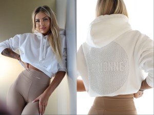 Bluza EMBLEM HOODIE La monne  śmietana 