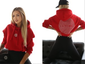 Bluza EMBLEM HOODIE La monne  czerwona 