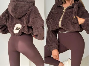 Bluza TEDDY mia Maison suwak  czekolada 