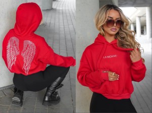 Bluza SERAPH  HOODIE La monne  czerwona 