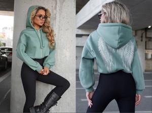 Bluza SERAPH  HOODIE ZIP La monne  zielona 