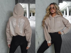 Bluza SERAPH  HOODIE ZIP La monne  beżowa 