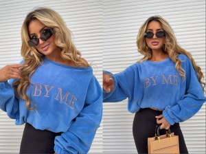 Bluza polarowa MERCY – chabrowa by me 