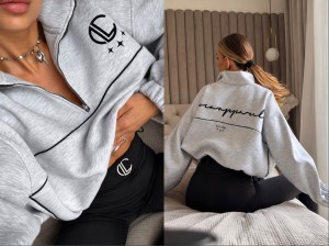 Bluza Luxe signature La coca  szary melanż 