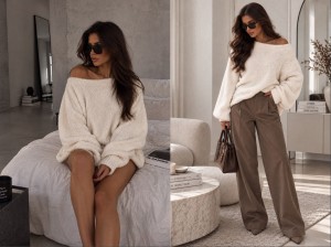 Sweter BIGGER – ecru by me 