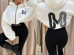 Bluza SHINE GRIL suwak Mia Maison  śmietana 