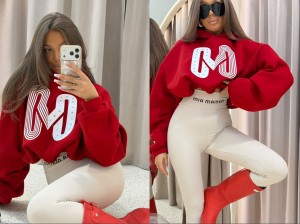 Bluza SHINE GRIL  Mia Maison   czerwona 