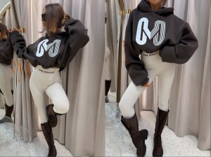 Bluza SHINE GRIL  Mia Maison   czekolada 