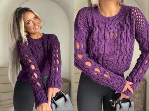 Sweter MOON – śliwkowy by me 