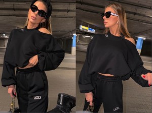 Komplet off shoulder set La coca czarny 