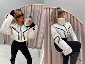 Kurtka ASPEN La monne  pearl white