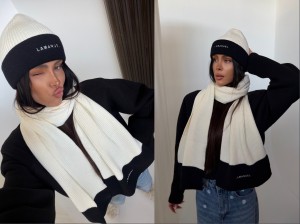 Szalik WINTER czarny La Manuel 