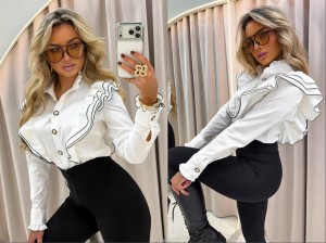 Koszula REVE SHIRT La monne  śmietana 